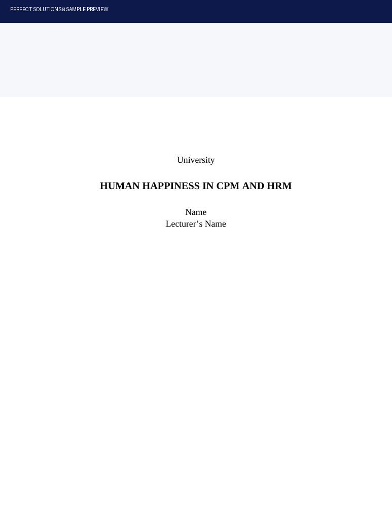 HRM essay sample preview