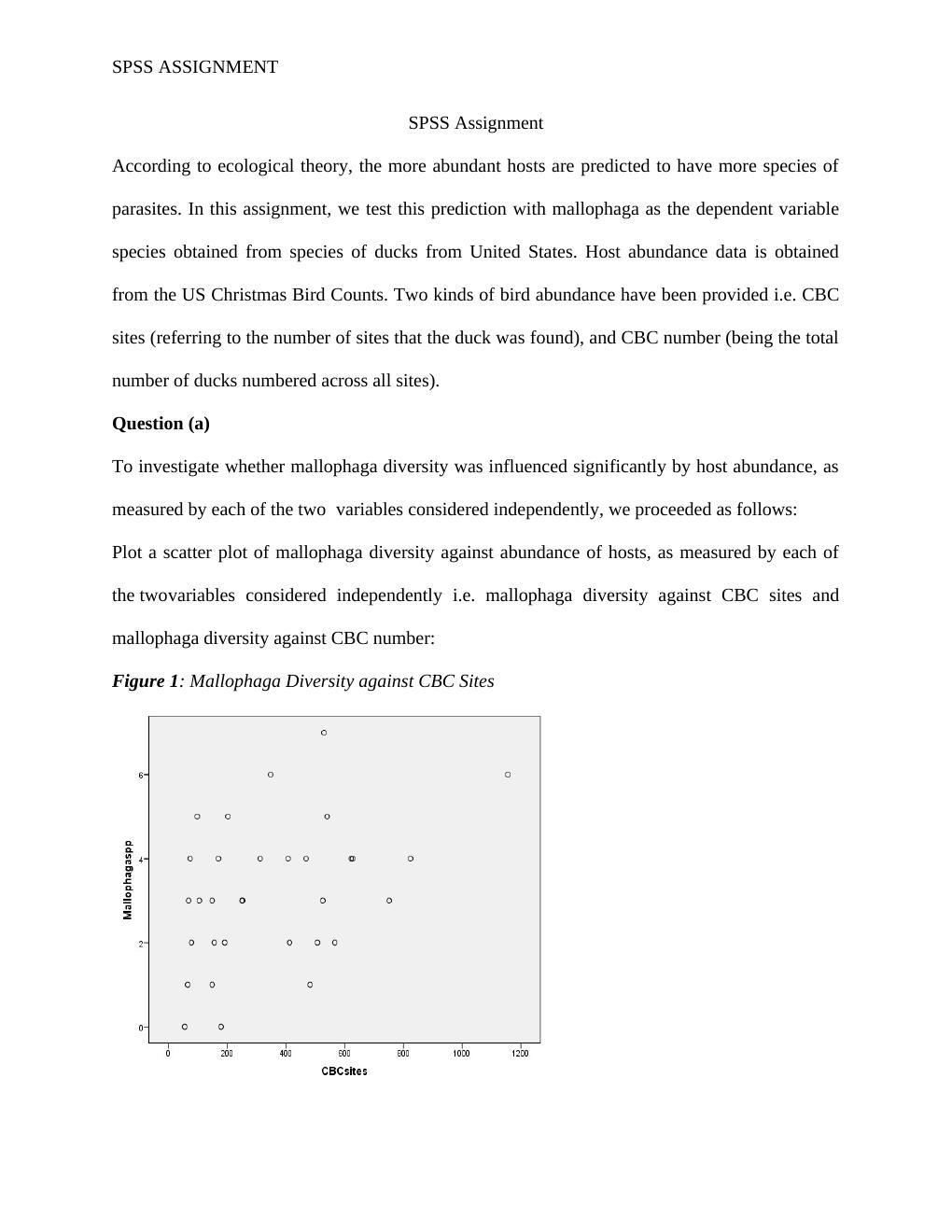 SPSS statistics assignment sample preview